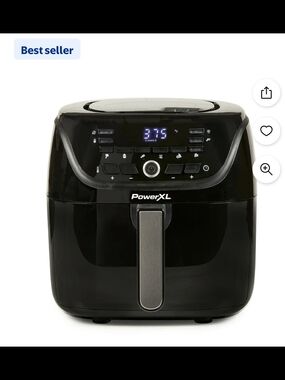 Black Digital Air Fryer - Touchscreen Basket Cooker